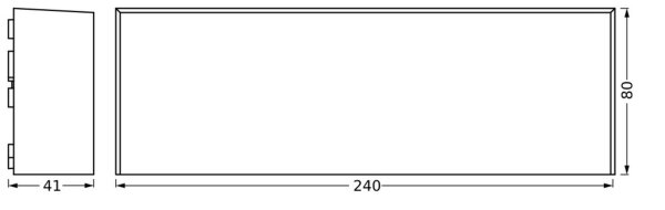 LED Wandleuchte Metall 3000 K IP65 B:24 cm OSRAM