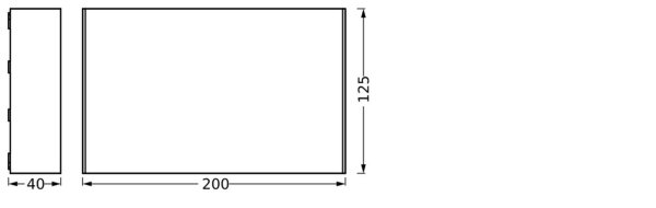 LED Wandleuchte Metall 3000 K IP65 B:20 cm OSRAM