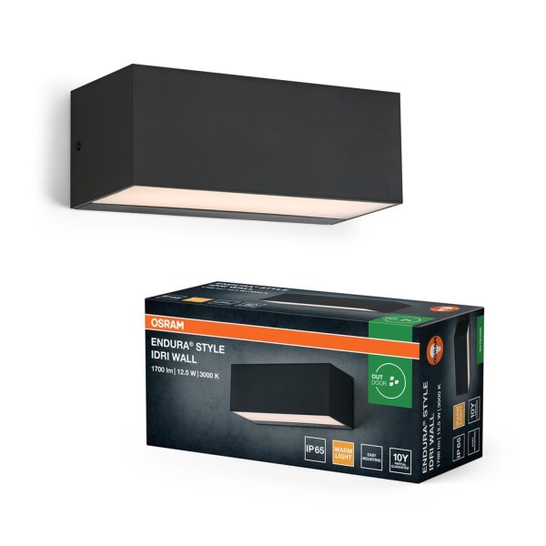 LED Wandlampe Metall 3000 K IP65 B:23 cm OSRAM