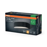 LED Wandleuchte Metall 3000 K IP65 B:17,2 cm OSRAM