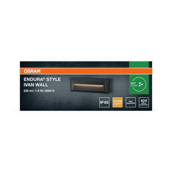 LED Wandlampe Dunkelgrau 3000 K IP65 L:23 cm OSRAM