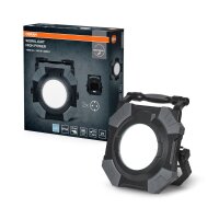 LED Arbeitsleuchte Alu 6500K IP54 H36,8cm Steckdosen