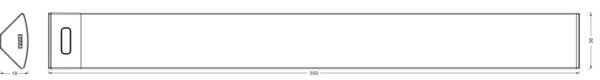 LED Unterbauleuchte Click-DIM CCT Schwarz B:55cm OSRAM