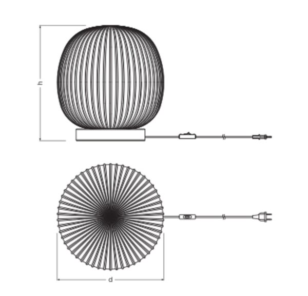 Tischlampe Weiß Marmor Glas E27 33,5 cm gemütlich OSRAM