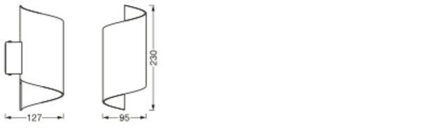 LED Wandlampe dimmbar Smart+ TW Weiß Alu H:23cm OSRAM