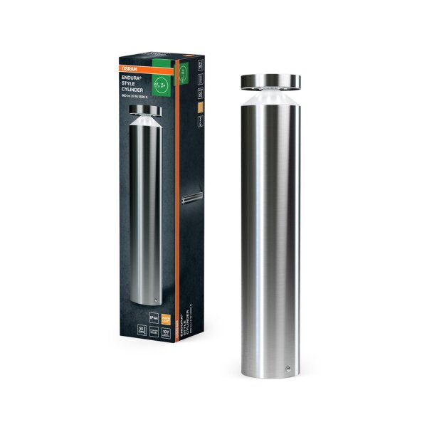 LED Pollerleuchte Edelstahl 3000 K IP44 H:50 cm OSRAM