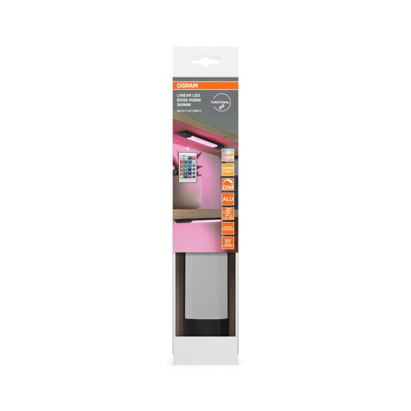 LED Leuchte dimmbar RGBW RGB Schwarz 3000K B:30cm OSRAM