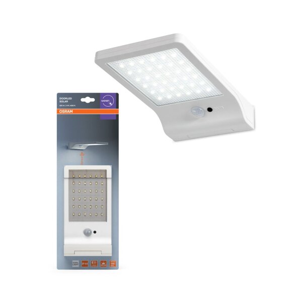LED Solar Wandlampe Sensor Metall 4000 K IP44 OSRAM