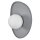 Wandleuchte Beton Glas Kugel G9 Weiß H:26 cm Grau OSRAM