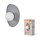Wandleuchte Beton Glas Kugel G9 Weiß H:26 cm Grau OSRAM