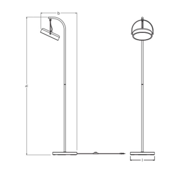 LED Stehleuchte verstellbar Schwarz Stahl 3000 K OSRAM