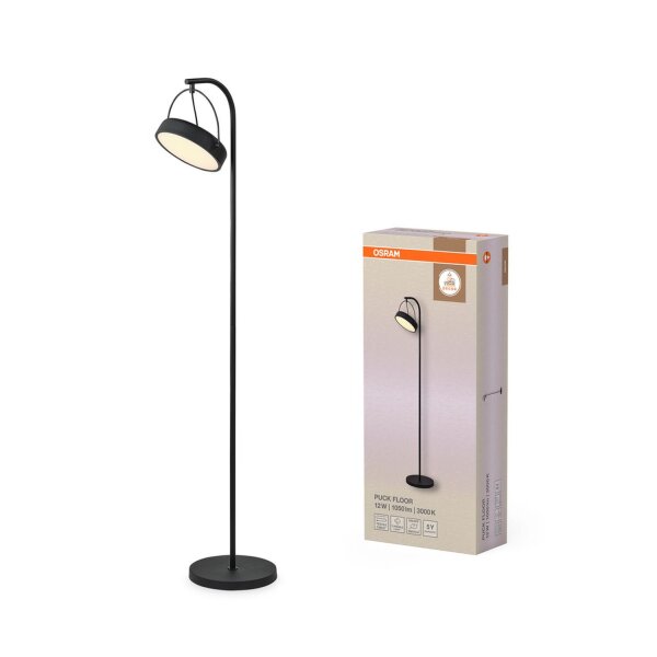LED Stehleuchte verstellbar Schwarz Stahl 3000 K OSRAM
