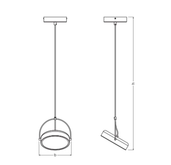 LED Pendelleuchte verstellbar 3000 K Ø23 cm OSRAM