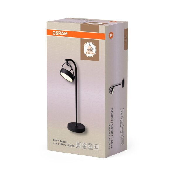 LED Tischlampe flexibel Stahl 3000 K 51,5 cm OSRAM