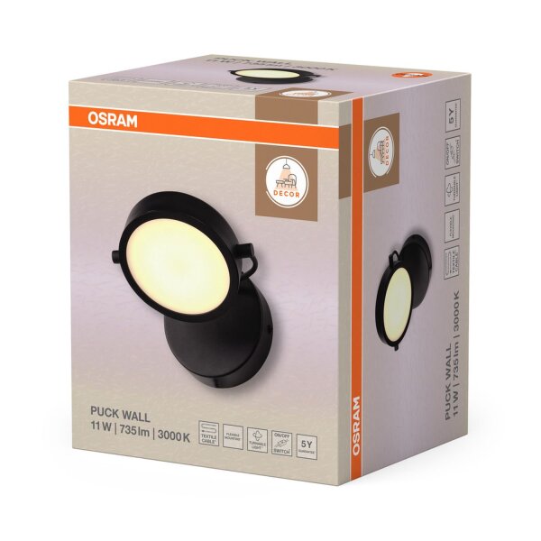 LED Wandlampe schwenkbar Stahl 3000 K B:15 cm OSRAM