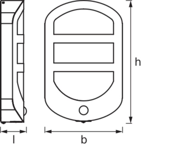 LED Wandleuchte Sensor Dunkelgrau 3000 K IP44 OSRAM