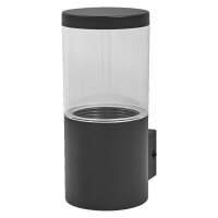 Wandleuchte Dunkelgrau Edelstahl IP44 E27 H:23 cm OSRAM