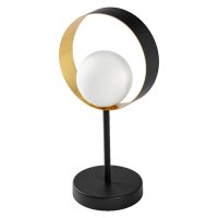 Tischleuchte Schwarz Metall Glas G9 36 cm modern OSRAM