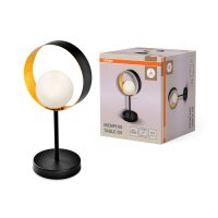 Tischleuchte Schwarz Metall Glas G9 36 cm modern OSRAM
