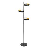 Stehleuchte Schwarz Metall Glas G9 H:148 cm OSRAM