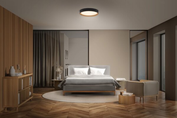 LED Deckenleuchte Click-DIM Schwarz 3000 K Ø49cm OSRAM