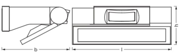 LED Akku Wandpot Sensor schwenkbar 3000K IP44 OSRAM