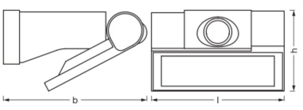 LED Akku Wandspot Metall Sensor schwenkbar 3000K IP44