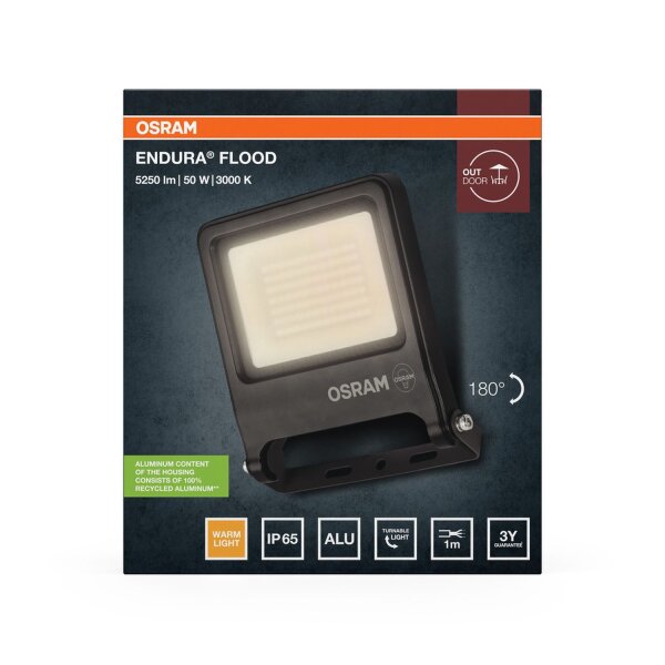 LED Außenstrahler Dunkelgrau Alu 3000 K IP65 OSRAM