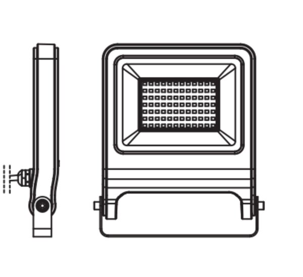 LED Außenstrahler Dunkelgrau Alu 3000 K IP65 OSRAM