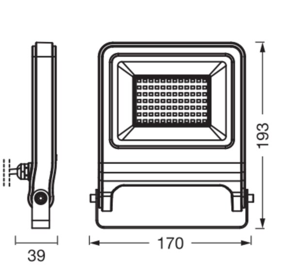 LED Außenstrahler Dunkelgrau Alu 3000 K IP65 OSRAM