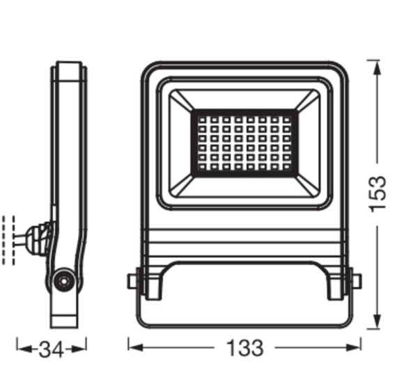 LED Außenstrahler 3000K Dunkelgrau Aluminium IP65 OSRAM