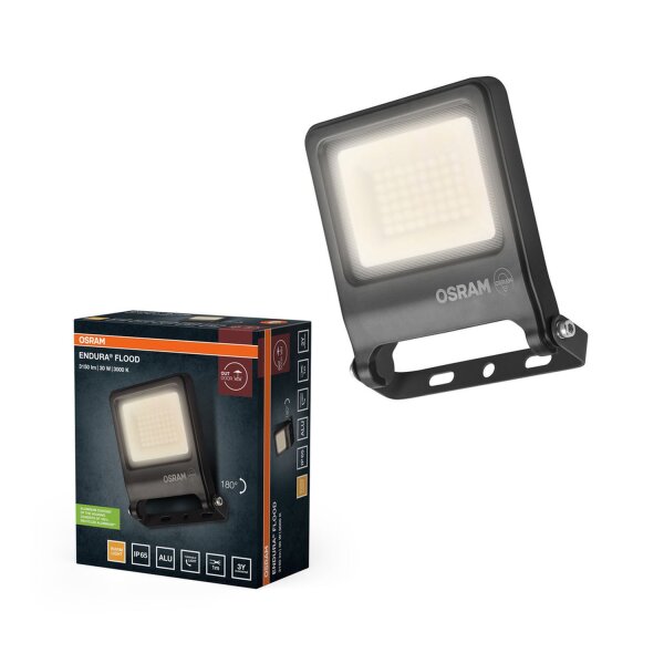 LED Außenstrahler 3000K Dunkelgrau Aluminium IP65 OSRAM