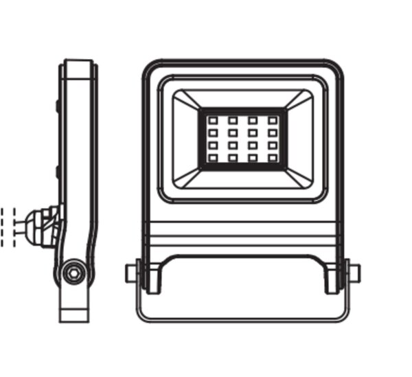 LED Außenstrahler Alu Dunkelgrau 3000 K IP65 OSRAM