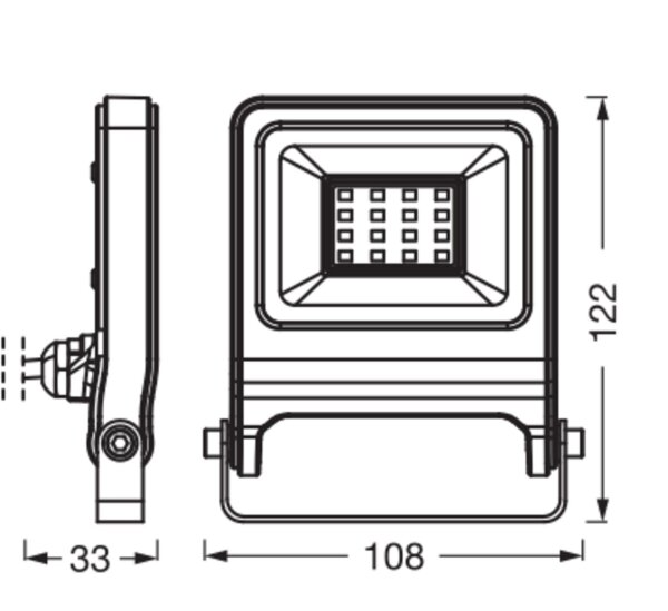 LED Außenstrahler Alu Dunkelgrau 3000 K IP65 OSRAM