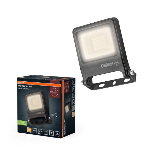 LED Außenstrahler 3000 K Dunkelgrau Alu IP65 OSRAM