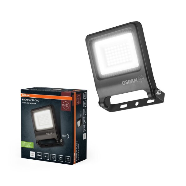 LED Außenstrahler 4000K Dunkelgrau Glas IP65 OSRAM