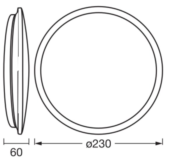 LED Deckenleuchte Sensor Weiß Metall 3000K B:23cm OSRAM