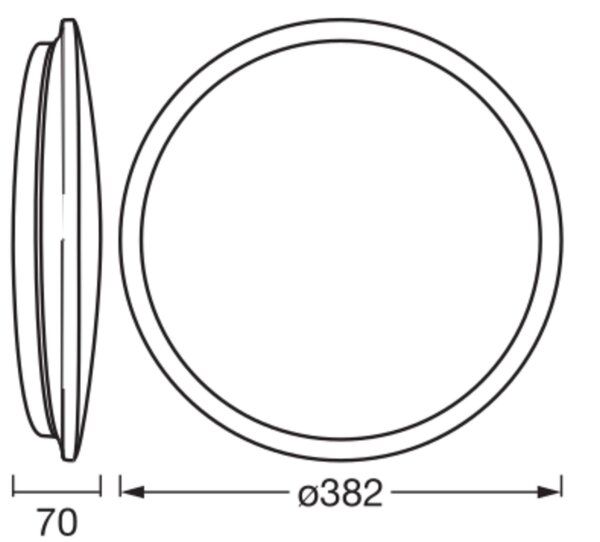 LED Deckenleuchte Sensor Weiß Metall 3000K Ø38 cm OSRAM