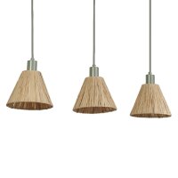 Pendelleuchte Grün Bast E27 L:84,5 cm modern OSRAM