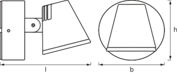 LED Wandstrahler verstellbar Dunkelgrau 3000 K OSRAM