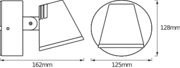 LED Wandstrahler verstellbar Dunkelgrau 3000 K OSRAM