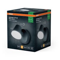 LED Wandstrahler verstellbar Dunkelgrau 3000 K OSRAM