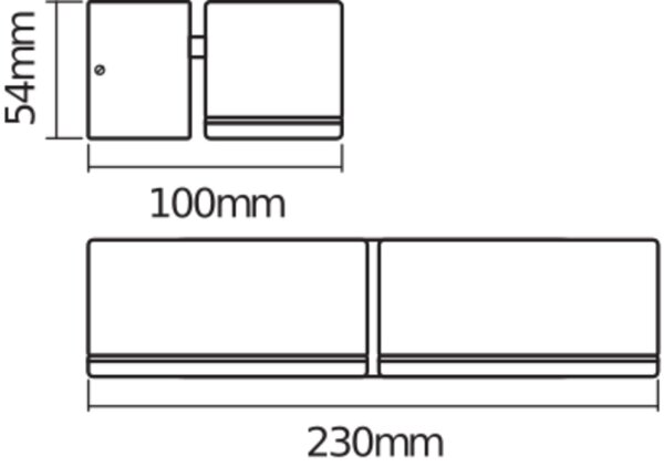 LED Wandstrahler schwenkbar Dunkelgrau 3000 K OSRAM