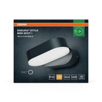 LED Wandstrahler Dunkelgrau verstellbar 3000 K OSRAM