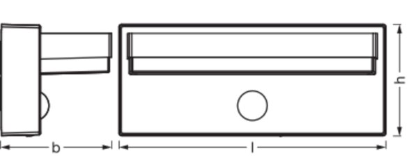 LED Akku Wandleuchte Sensor Alu 3000 K IP54 OSRAM