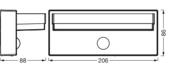 LED Akku Wandleuchte Sensor Alu 3000 K IP54 OSRAM
