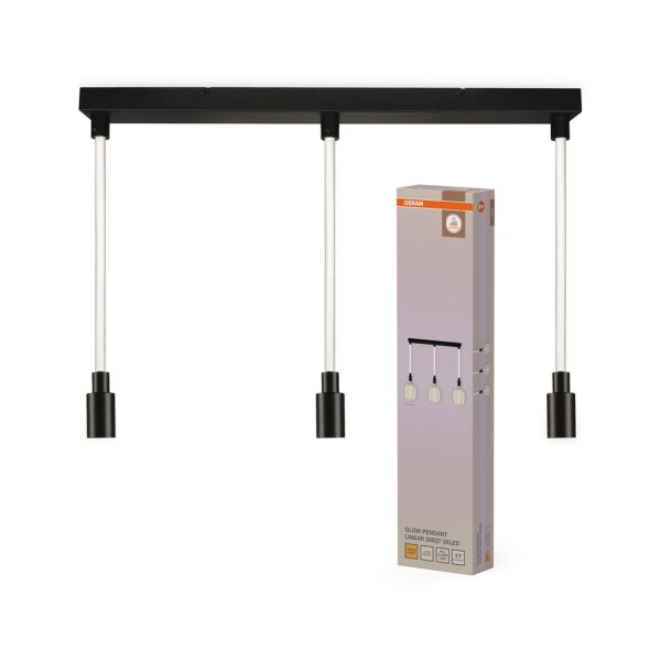 Deckenleuchte verstellbar Stahl Schwarz E27 OSRAM