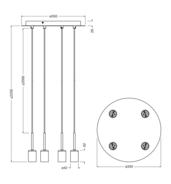 Hängelampe Beige Metall E27 Ø35 cm modern OSRAM