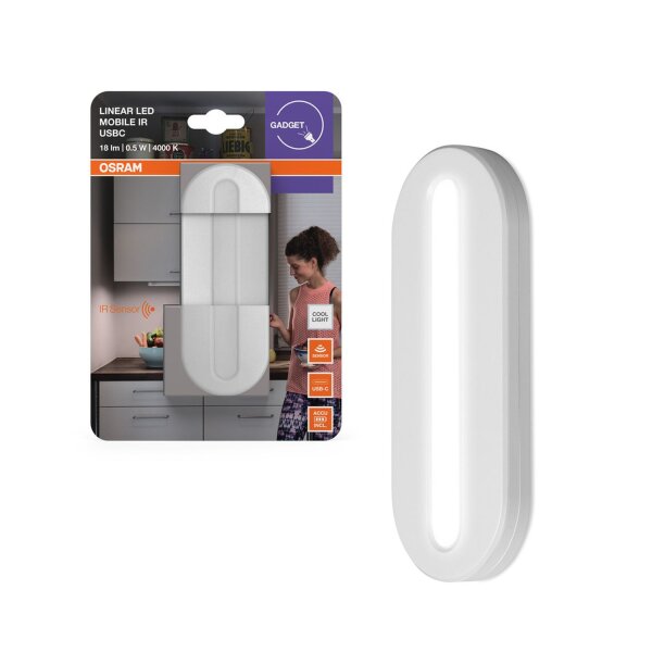 LED Akku Wandlampe Sensor Weiß 4000K L:11,6cm OSRAM