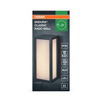 Wandlampe Dunkelgrau Alu IP65 E27 H:11 cm OSRAM
